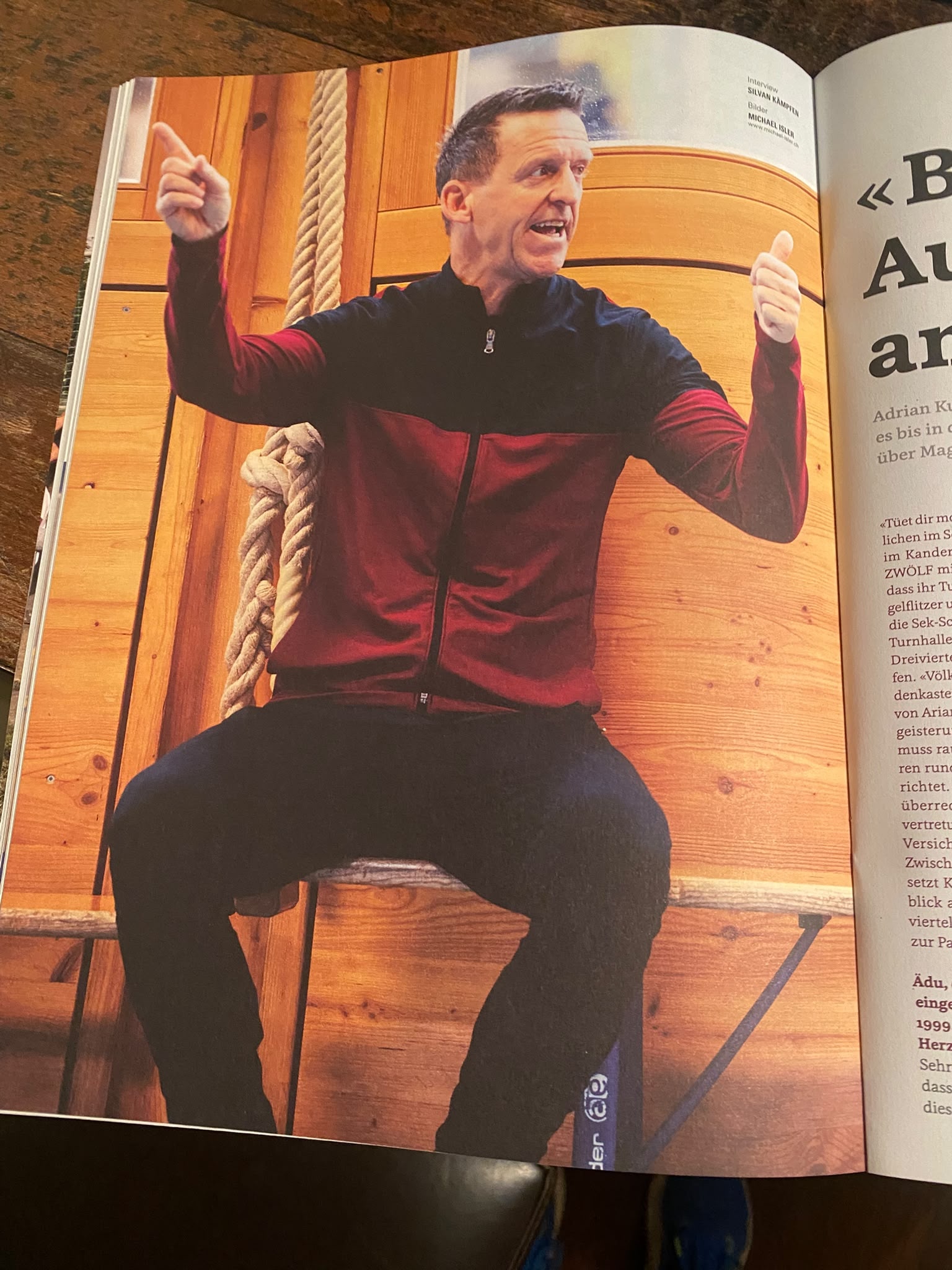 Ädu Kunz in einem Magazinporträt zum Thema Motivation
